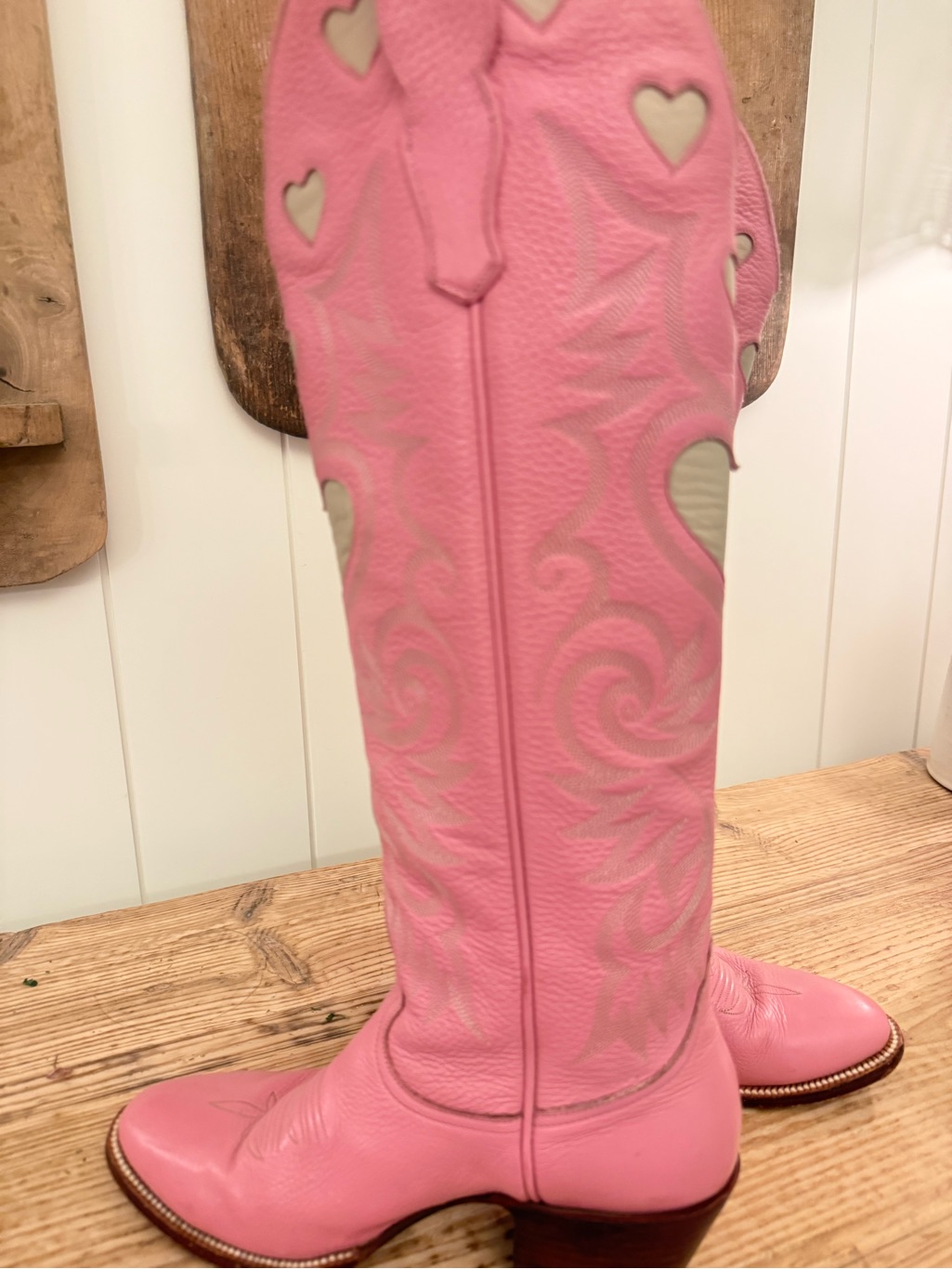 City Boots Pink Heart Cutout Western Knee-High Boots — image 2 of 4